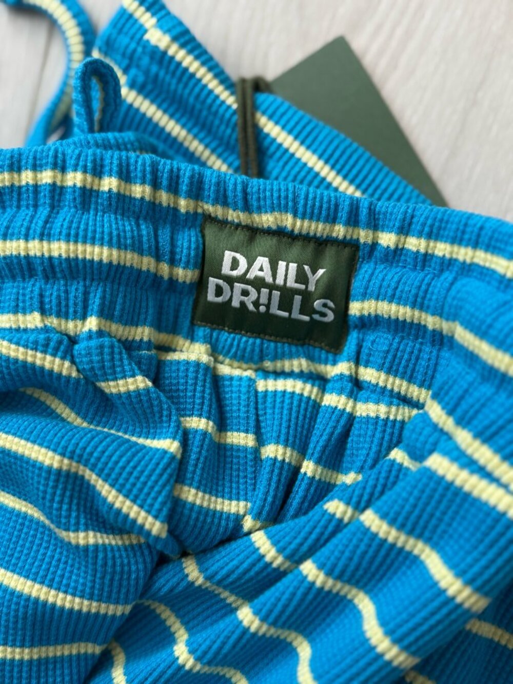 Daily Drills - Thermal Resort Pants - Tide + Lemonade Stripe - Size M/L - Picture 2 of 4